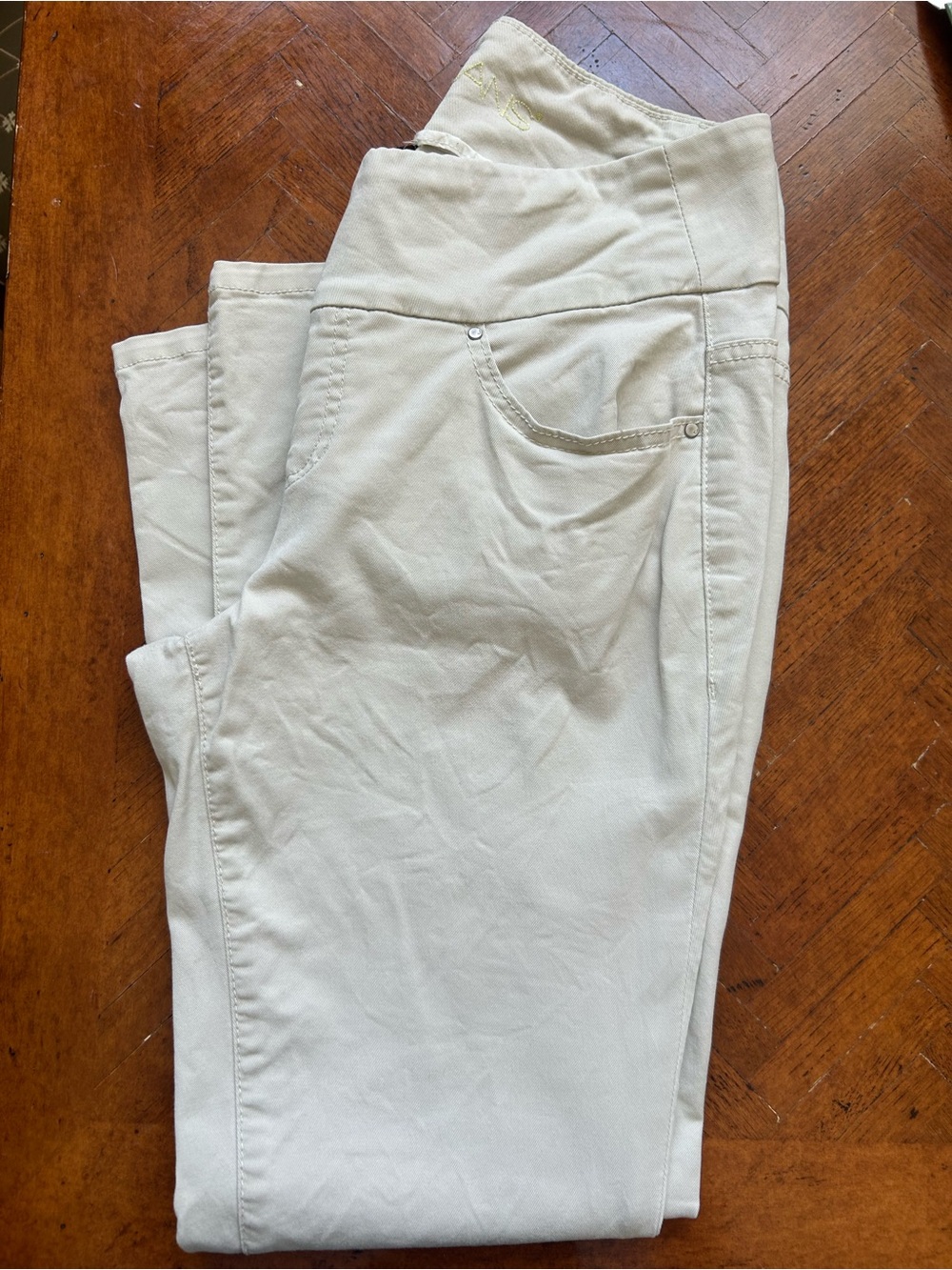 Jag Jeans Cream Slim Stretch Trousers